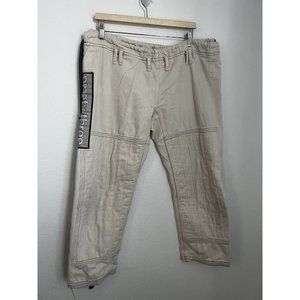 93 Brand Pants Adult A2 Ivory Casual Gi Kimono Bottoms Pockets MMA Jiu J…